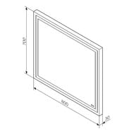 Зеркало AM.PM Gem настенное с LED-подсветкой (800х700х30) M91AMOX0801WG