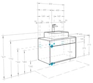 ����� ��� �������� AQUATON ���� ����� 80 1A247601LQX60 800�450�510 2 �����, ������\������