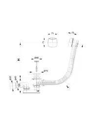 ����� ��� ����� ������� Alcaplast A51CR-80 ����: ����, ���. 40/50, ����� 80 ��