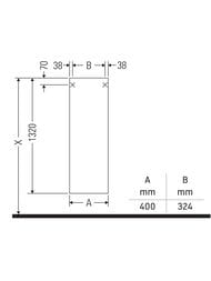 ���� Duravit Happy D.2 Plus 400�1336�360 3 �����, ����� ������, ��� ����������������� HP1261R7171