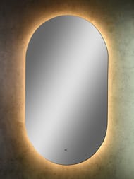 Зеркало Континент Fleur (600х1000) ореольная LED подсветка 2700К, бесконтактный диммируемый сенсор