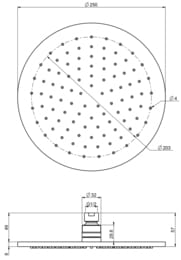 Верхний душ FIMA Carlo Frattini Wellness 250мм, с держателем, латунь, хром F2621/2CR