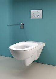 GEBERIT Sigma10 Клавиша смыва, одинарный смыв, пластик,хром глянец/декор матовый (для UP320, UP720)