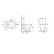 Унитаз-компакт KERAMA MARAZZI BUONGIORNO PRO напольный ободковый, 360х625х830 белый глянцевый BG.Pro.wc.01+BG.Pro.cis.01