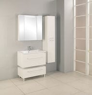 Шкаф-колонна AQUATON Мадрид 80 1A129603MA010 300х1580х333 подвесной, 2 дверцы,  белый глянец