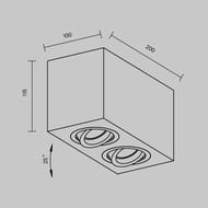 ���������� ���������� Maytoni Atom (����) C017CL-02B, IP20, GU10, GU10�2, ������