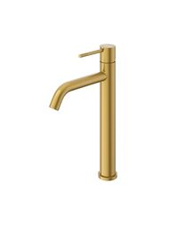 Смеситель CEZARES RELAX RELAX-LC1-BORO-W0 185 мм,для раковины,однозахват,фиксир.излив,браш.золото