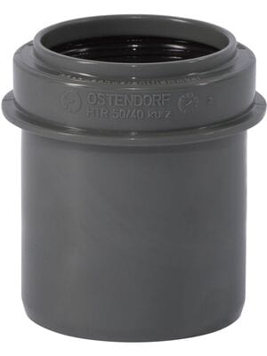 Переходник Ostendorf 50х40, короткий, серый полипропилен 112715