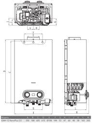Газовая колонка Electrolux GWH 12 NanoPlus 2.0, элект. розжиг, 12л/мин, LCD дисплей