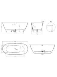 ����� ��������������� Salini SOFIA (1630�750�580) ���.������, S-Stone, ������ ������� 102521MF