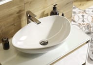 Раковина Cersanit MODUO 55 LEAF (565х365х150) на столешницу, белая 63571