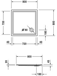 ������ ��������� Duravit Starck 800�800 720114000000000