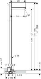 ��������� Axor Uno 45037820 ��� ����� ��������� �������������, ������