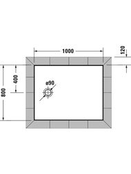 ������ ��������� Duravit Tempano 1000�800�40 � �������������� ��������� 720194000000001
