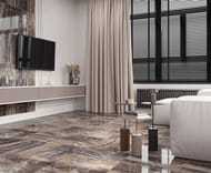 Керамогранитная плитка Laparet Electra Brown (600х1200х9) полированная, коричневая (кв.м.)