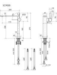 ��������� ��� �������� ������� SANCOS Linn, ����. ������, PVD ��������,  SC9020BN