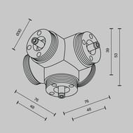 ������������ ��������� ��� ������� Maytoni Shelf (����) CA020L5C-B ��� ����� �������, IP20, ������