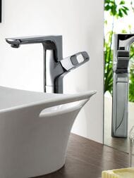 Смеситель Axor Urquiola 11035 для умывальника однозахватный высокий, излив 198 мм, хром — изображение 2