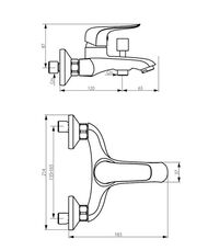 Смеситель RedBlu by Damixa Palace Evo Gold для ванны/душа 331000000