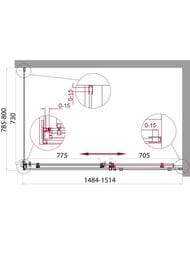   BelBagno Acqua (1484-1514x785-800x1950) AH-1-150/80-C-Cr  /