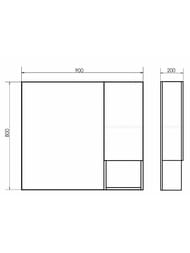 ����� � ��������� COMFORTY �����-90 (910�550�465) ���������, 1 ��., ����, ��� ������ 00-00019288