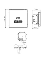 ������� Systeme Electric ARTGALLERY USB A + ���-C 45��, ����������.�����. QC, PD, �����, GAL000929