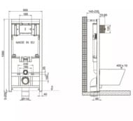 Инсталляция Jacob Delafon E29025 + унитаз Aleo, сиденье микролифт, клавиша смыва хром E21730RU-00