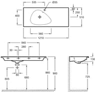   Jacob Delafon NOUVELLE VAGUE (1210510130)  ,  EXAP112-Z-MK4