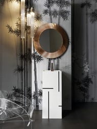 Раковина Laufen KARTELL 811331 (375х435х900) с отверстием под смес., скрытый слив, узор черные линии