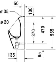 Писсуар Duravit No.1 305х290мм, с креплением, белый 2818300000