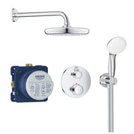 Душевая система Grohe Grohtherm 34727000 термостат, ручной и верхний 210 душ, кронштейн, шланг хром