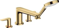 Смеситель Hansgrohe Talis E 71748990 на борт ванны на 4 отверстия, внешняя часть, полиров золото
