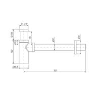 Сифон для умывальника Iddis Optima Home OPTBL00i84 бутылочный, черный матовый