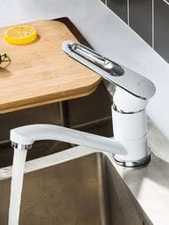 Смеситель для кухни , FRAP белый хром, F4549 — изображение 13