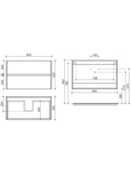 ����� ��� �������� SANCOS Urban (890�450�550) ���������, 2 ����� � �����������, ��� �������� UR90EG