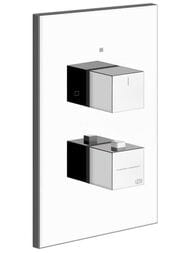 Смеситель Gessi Rettangolo 20184.031 для ванны/душа, встр., термостат, на 2 вых., внеш.часть, хром — миниатюра 1