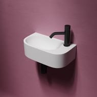 Раковина подвесная Ceramicanova Element 409х224х110 чаша слева,отв. под смес.,белый CN6066L