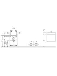 ����� ��� ���������� Duravit Ketho 400�550�320 ���������, ����� ������, ������� ���. KT6630R4343