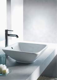 Раковина DURAVIT BACINO 420х420х165 без площадки под смес, перелив, крепление 0333420000