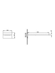 Верхний душ Boheme Fusion 230x550 настенный, с каскадом, медь брашированная 419-2-CB — изображение 2