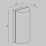 ��������� ���������� Maytoni Badd (���) O454WL-L10GF3K1, 3000K 10�� IP 54, ������