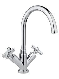 Смеситель для кухни Nicolazzi Moderno 2206BN87 двухзахватный, поворотный излив, черный никель — миниатюра 1