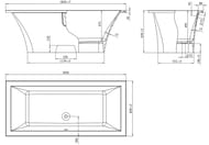 Ванна отдельностоящая Astra-Form Лотус 01010036 (1850х850х650) иск. камень, ножки в комплекте,белый