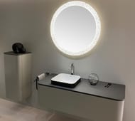Раковина DURAVIT HAPPY D.2 PLUS 400х400 шлифованная, накладная, белый/антрацит матовый 2359406100