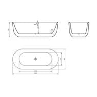 Ванна акриловая BelBagno BB706-1800-800 (1800х800х580) отдельностоящая, белый