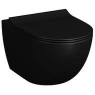 Унитаз подвесной Vitra Sento 365х540х340 без сиденья,антибактер. покр.,черный мат. 7748B083-0101