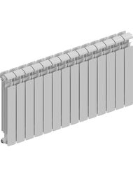 Радиатор алюминиевый RIFAR Alum Eco 500 (565х1134х90) 14 секций, 2310 Вт, бок.подкл. белый — миниатюра 1