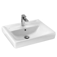 Раковина Aquaton Тигода 60 1WH302082 600x475x190 мм, перелив, отверстие под смеситель, белая