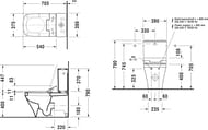 Унитаз-компакт DURAVIT DuraStyle 370х700х790 универс. выпуск, подвод сбоку 215659+093500