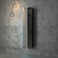 Зеркало-шкаф Континент ELTORO 360х1560 высокий, с LED подсветкой и сенсорным выключателем, черный